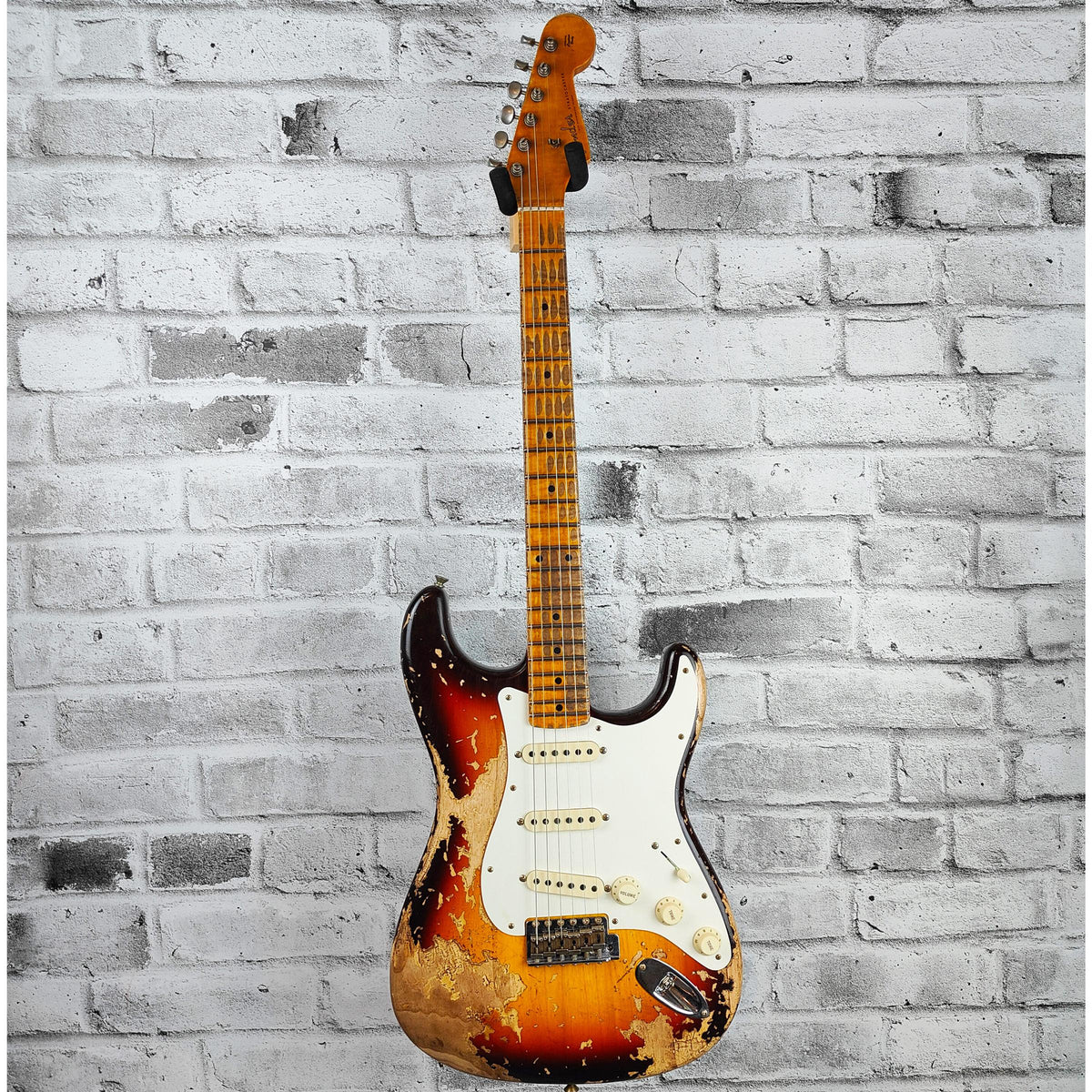 Fender Custom Shop Limited Edition Red Hot Strat Super Heavy Relic, Maple Fingerboard, Faded Aged Chocolate 3-Color Sunburst