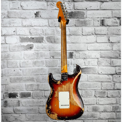 Fender Custom Shop Limited Edition Red Hot Strat Super Heavy Relic, Maple Fingerboard, Faded Aged Chocolate 3-Color Sunburst