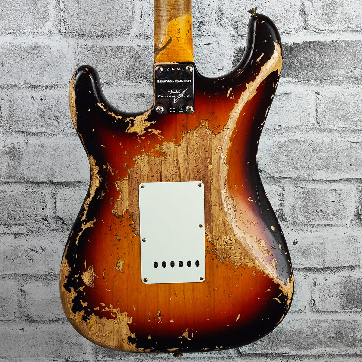 Fender Custom Shop Limited Edition Red Hot Strat Super Heavy Relic, Maple Fingerboard, Faded Aged Chocolate 3-Color Sunburst