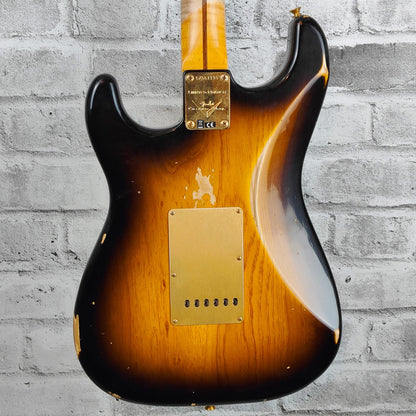 Fender Custom Shop Limited Edition - Limited Edition '55 Bone Tone Strat Relic, 2A Flame Maple Fingerboard, Wide-Fade 2-Color Sunburst with Gold Hardware