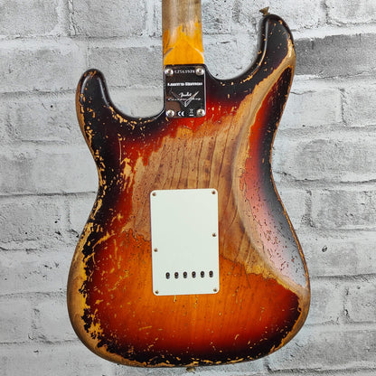 Fender Custom Shop Limited Edition Red Hot Strat Super Heavy Relic, Maple Fingerboard, Faded Aged Chocolate 3-Color Sunburst