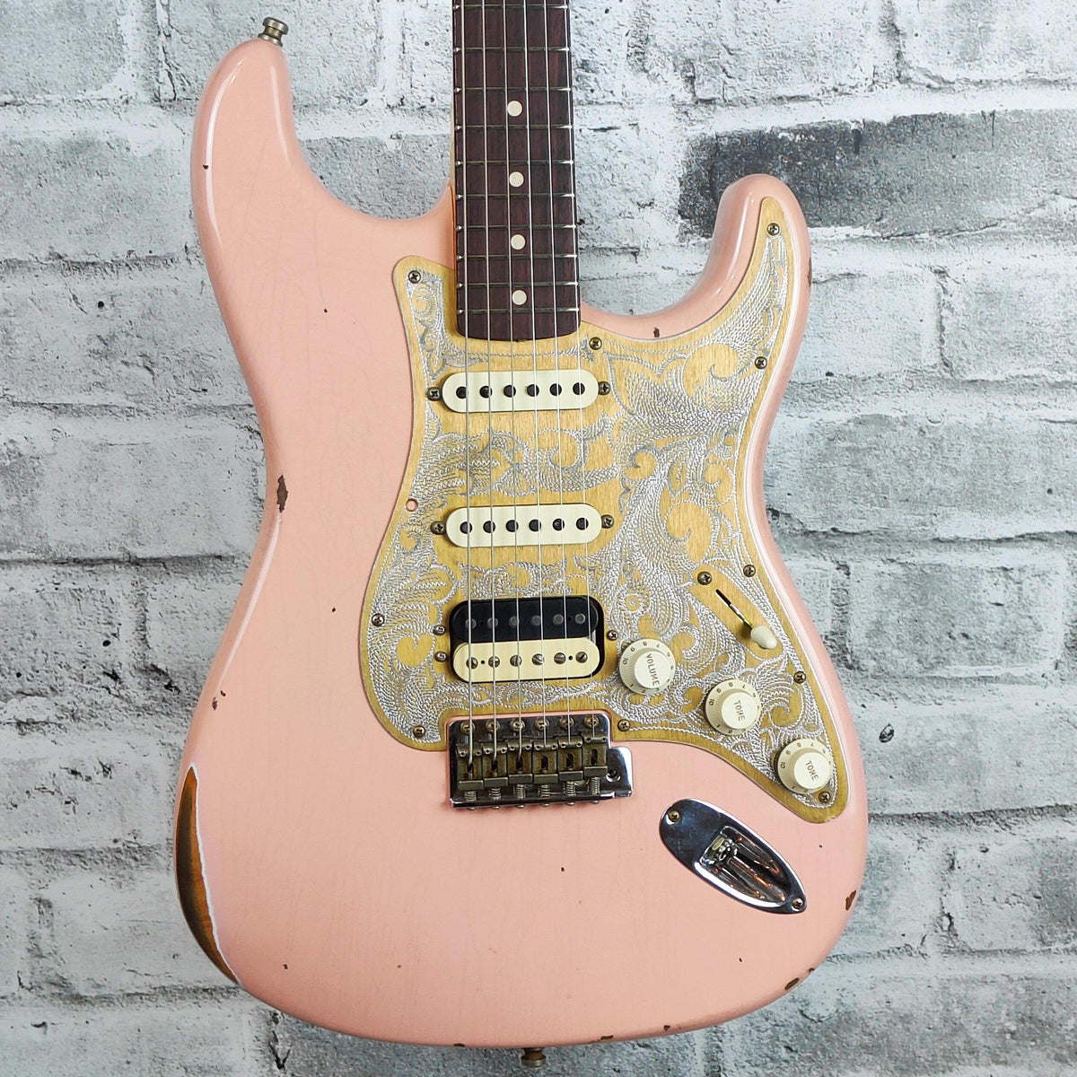 Fender Custom Shop Limited Edition - Limited Edition Tyler Bryant "Pinky" Stratocaster, Relic, Rosewood Fingerboard, Aged Shell Pink