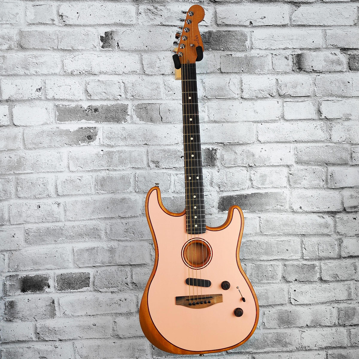 Fender American Acoustasonic Strat, Ebony Fingerboard, Shell Pink - Exclusive for Canada