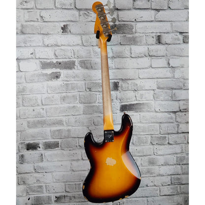 Fender Custom Shop ’62 Jazz Bass Relic Rosewood Fingerboard, 3-Colour Sunburst