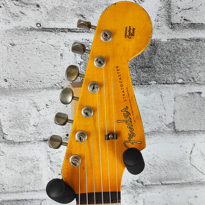 Fender Custom Shop Limited 1959 Stratocaster Super Heavy Relic, Aged Vintage White Over Chocolate 3-Tone Sunburst
