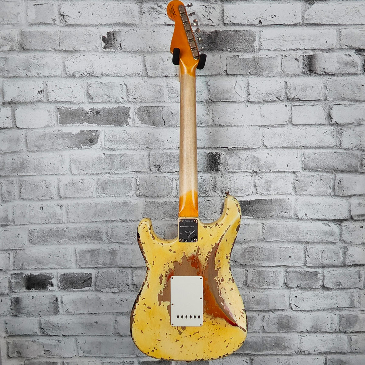 Fender Custom Shop Limited 1959 Stratocaster Super Heavy Relic, Aged Vintage White Over Chocolate 3-Tone Sunburst