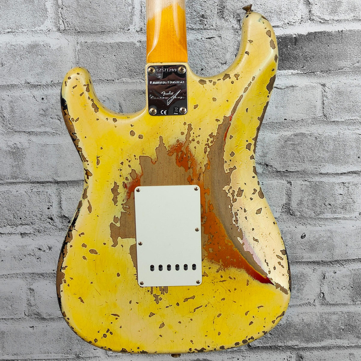 Fender Custom Shop Limited 1959 Stratocaster Super Heavy Relic, Aged Vintage White Over Chocolate 3-Tone Sunburst