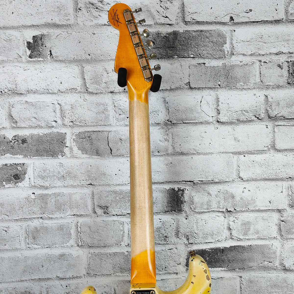 Fender Custom Shop Limited 1959 Stratocaster Super Heavy Relic, Aged Vintage White Over Chocolate 3-Tone Sunburst
