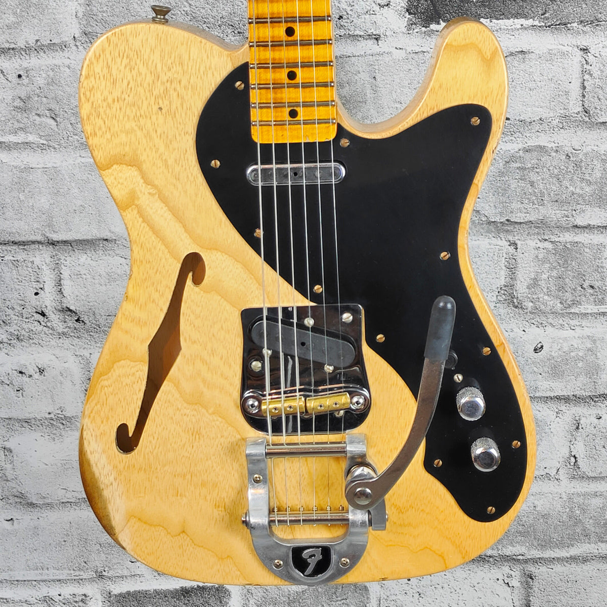 Fender Custom Shop 2023 Limited Edition Nocaster Thinline B5 Bigsby Relic, Aged Natural
