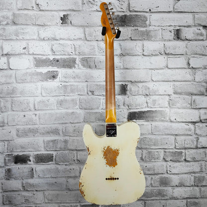 Fender Custom Shop Limited Telecaster Custom Heavy Relic, Aged Olympic White over Chocolate 3-Tone Sunburst