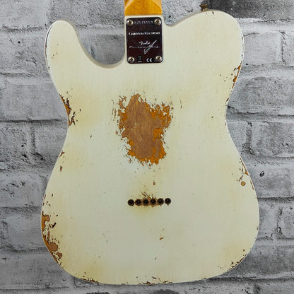 Fender Custom Shop Limited Telecaster Custom Heavy Relic, Aged Olympic White over Chocolate 3-Tone Sunburst