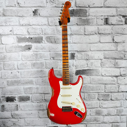 Fender Custom Shop 1957 Stratocaster Heavy Relic, 1-Piece Rift Sawn Maple Neck Fingerboard, Aged Fiesta Red