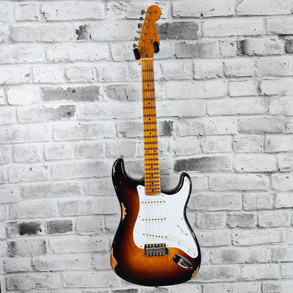 Fender Custom Shop Limited Edition Fat 1954 Stratocaster Relic with Closet Classic Hardware, 1-Piece Quartersawn Maple Neck Fingerboard, Wide-Fade Chocolate 2-Color Sunburst