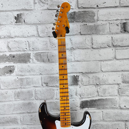 Fender Custom Shop Limited Edition Fat 1954 Stratocaster Relic with Closet Classic Hardware, 1-Piece Quartersawn Maple Neck Fingerboard, Wide-Fade Chocolate 2-Color Sunburst