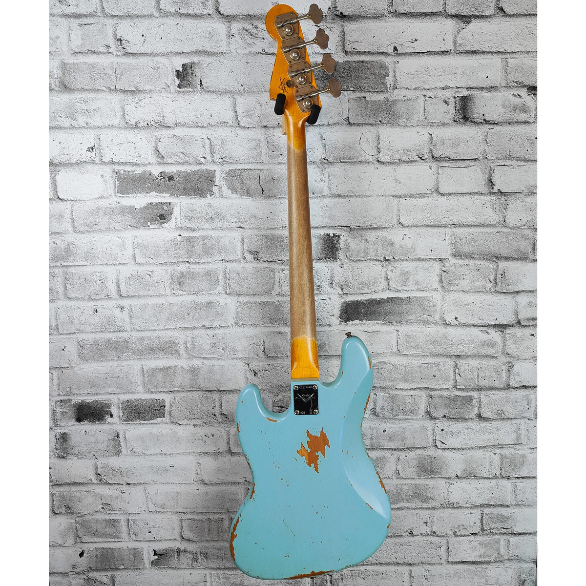 Fender Custom Shop 1961 Jazz Bass Heavy Relic, 3A Rosewood Fingerboard, Faded Aged Daphne Blue