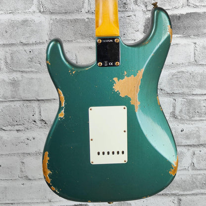Fender Custom Shop  Limited Edition 1964 L-Series Stratocaster Heavy Relic, 3A Rosewood Fingerboard, Aged Sherwood Green Metallic