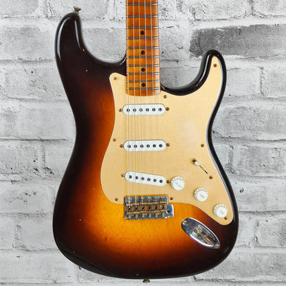 Fender Custom Shop  Limited Edition 1954 Roasted Stratocaster Journeyman Relic, 1-Piece Roasted Quarterswan Maple Neck Fingerboard, Wide-Fade Chocolate 2-Color Sunburst