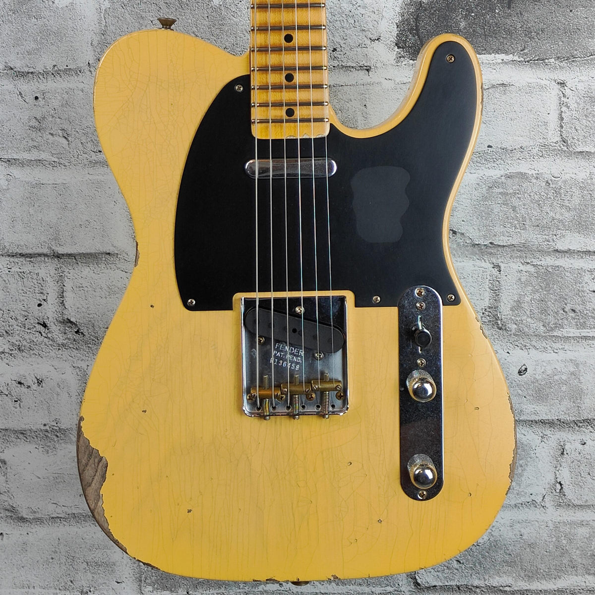 Fender Custom Shop 1954 Telecaster Relic, 1-Piece Rift Sawn Maple Neck Fingerboard, Aged Nocaster Blonde