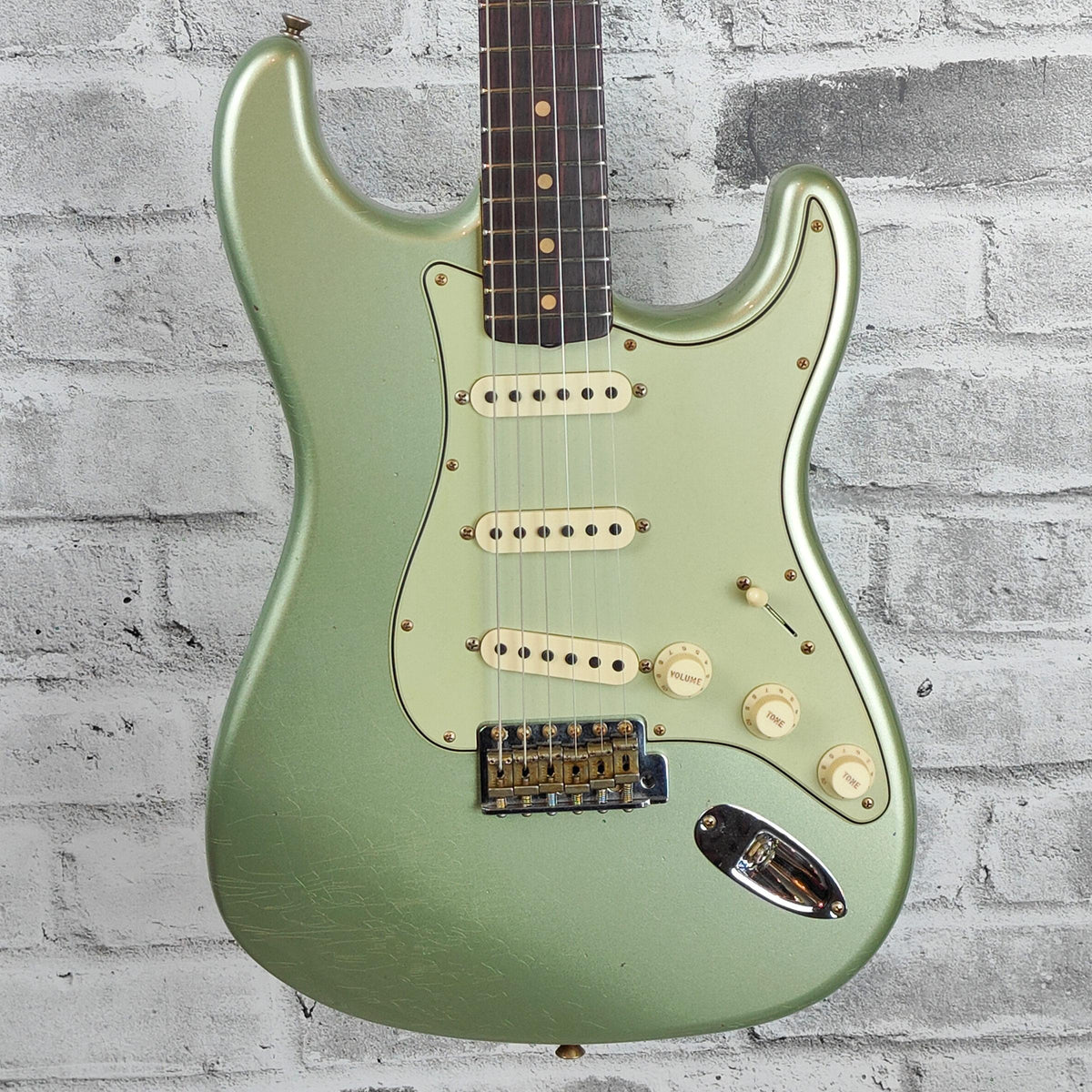 Fender Custom Shop 1959 Stratocaster Journeyman Relic, 3A Rosewood Fingerboard, Faded Aged Sage Green Metallic