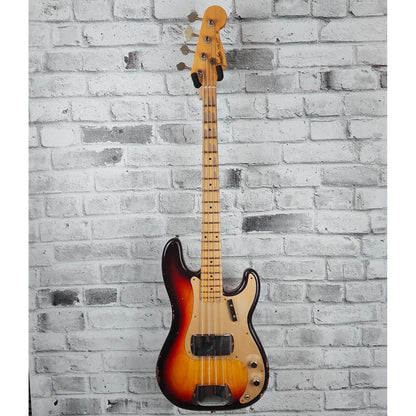 Fender Custom Shop Limited Edition P-Jazz Bass Relic, 1-Piece Quartersawn Maple Neck Fingerboard, Chocolate 3-Color Sunburst