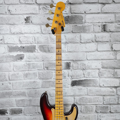 Fender Custom Shop Limited Edition P-Jazz Bass Relic, 1-Piece Quartersawn Maple Neck Fingerboard, Chocolate 3-Color Sunburst