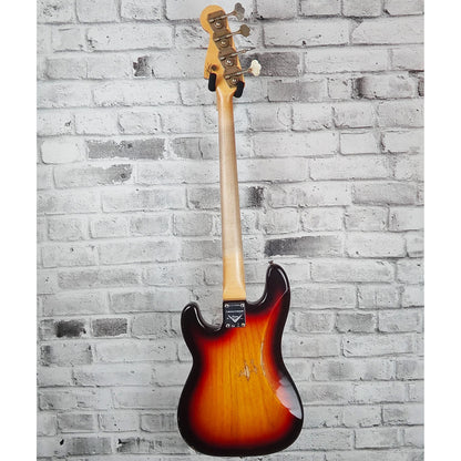 Fender Custom Shop Limited Edition P-Jazz Bass Relic, 1-Piece Quartersawn Maple Neck Fingerboard, Chocolate 3-Color Sunburst
