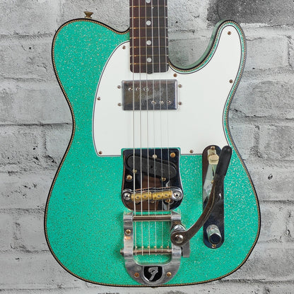 Fender Custom Shop  Limited Edition CuNiFe Telecaster Custom Journeyman Relic, 3A Rosewood Fingerboard, Aged Sea Foam Green Sparkle