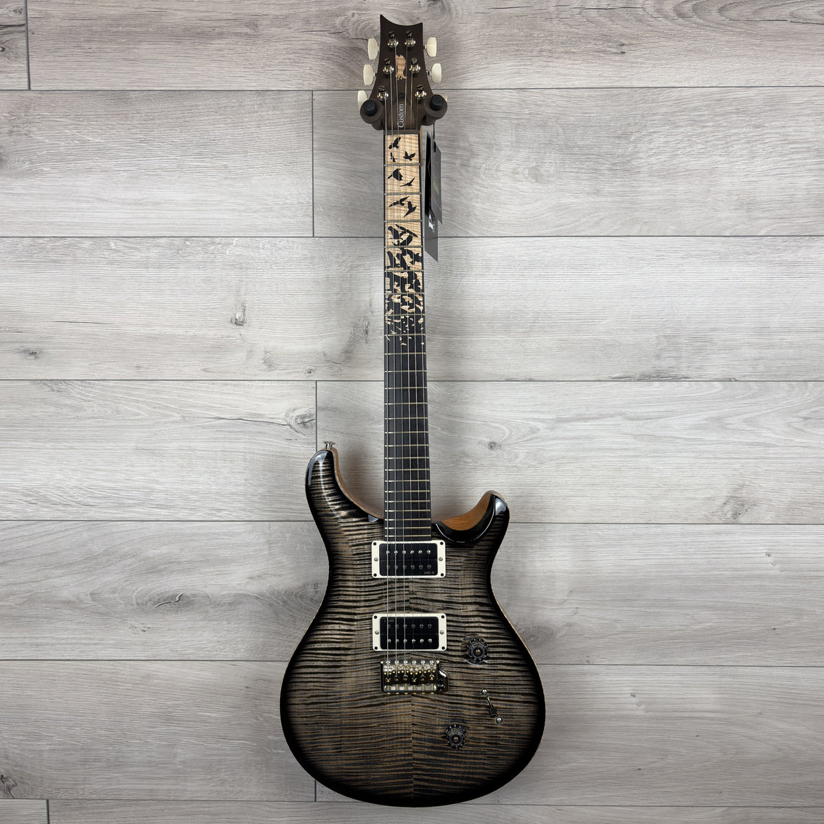 PRS Custom 24 Birds of a feather, Charcoal Microburst