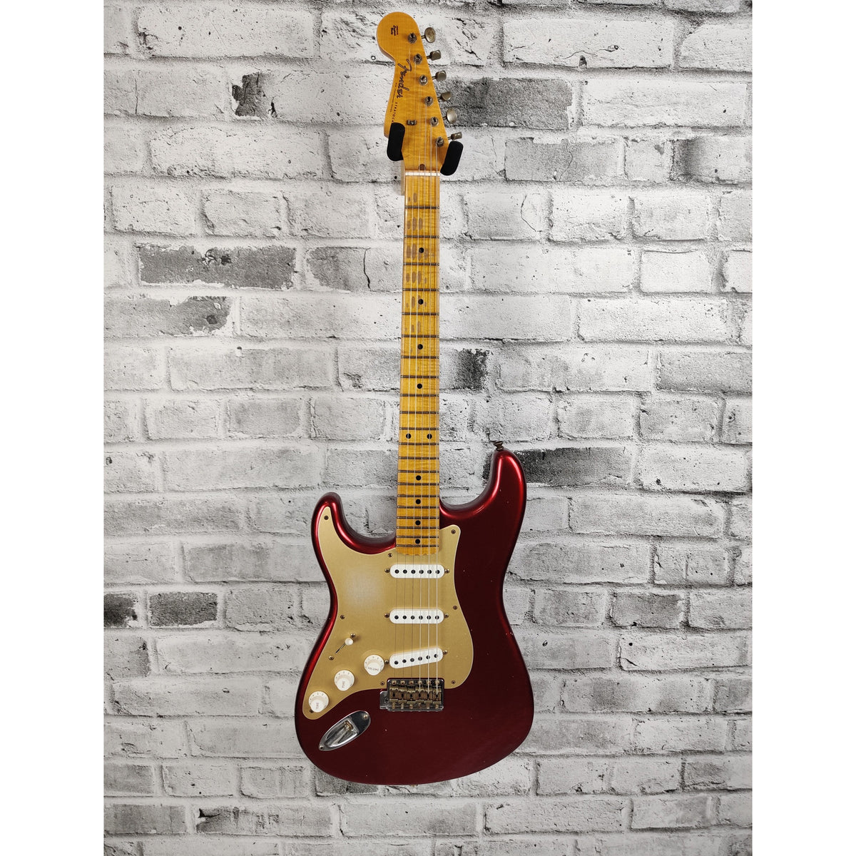 Fender Custom Shop Limited Edition 55 Dual Mag Stratocaster, Left Handed, Journeyman Relic - Candy Apple Red