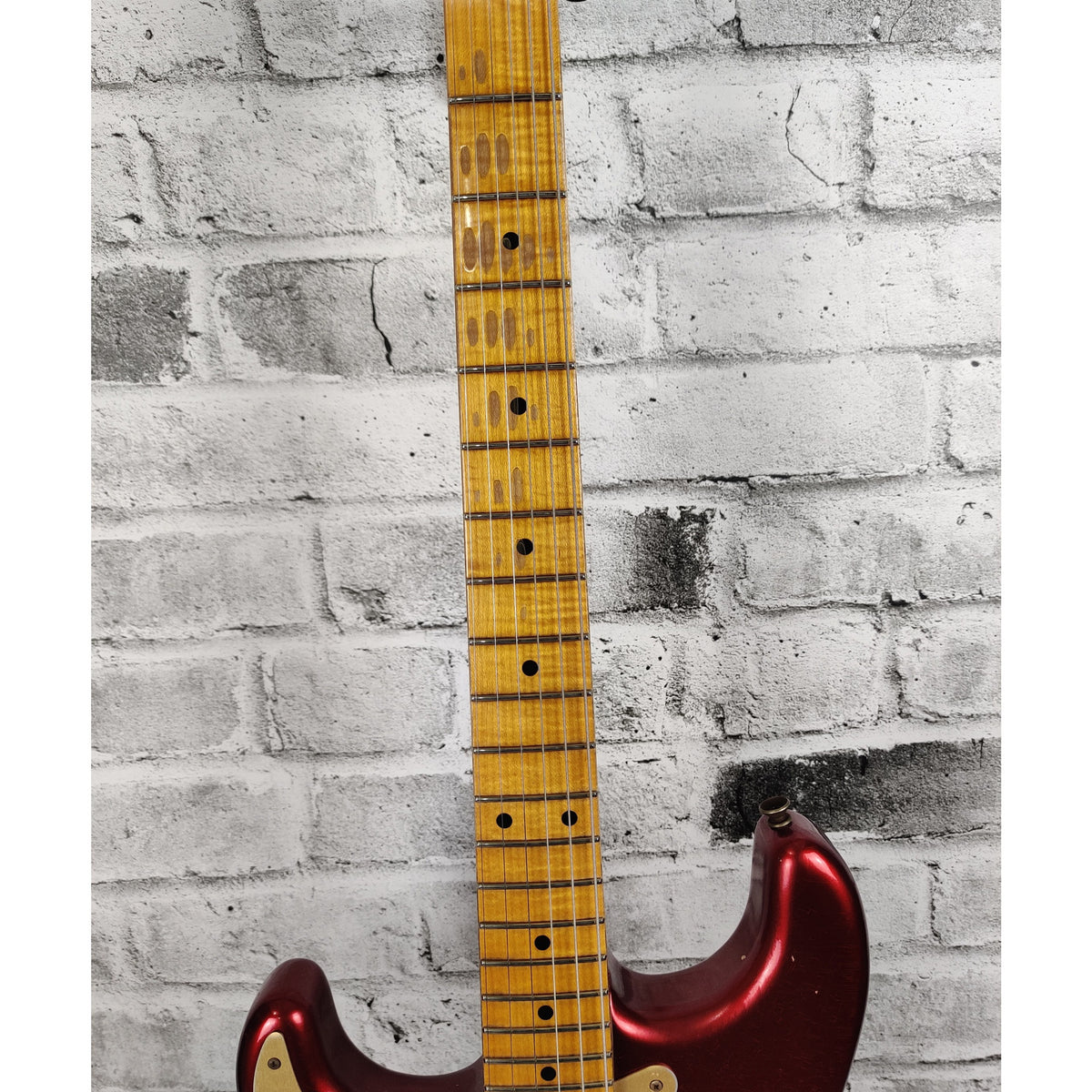 Fender Custom Shop Limited Edition 55 Dual Mag Stratocaster, Left Handed, Journeyman Relic - Candy Apple Red