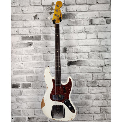 Fender Custom Shop 1960 Jazz Bass Heavy Relic, Rosewood Fingerboard - Aged Olympic White