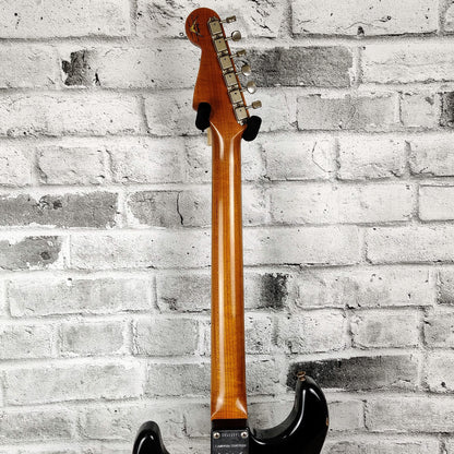 Fender Limited Edition Dual-Mag II Strat Relic, Rosewood Fingerboard - Aged Black Over 3-Color Sunburst