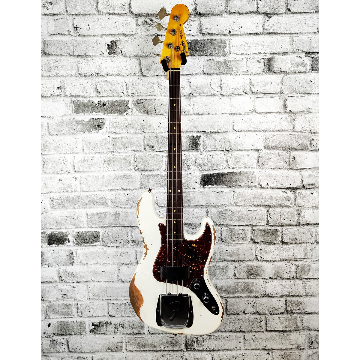 Fender Custom Shop FCS 1961 Jazz Bass Heavy Relic w/Rosewood Fingerboard - Aged Olympic White