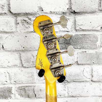Fender Custom Shop FCS 1961 Jazz Bass Heavy Relic w/Rosewood Fingerboard - Aged Olympic White
