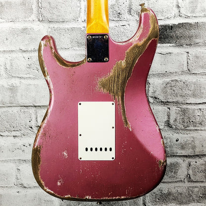 Fender Custom Shop Master-Built Greg Fessler '61 Stratocaster Heavy Relic - Aged Burgundy Mist Metallic