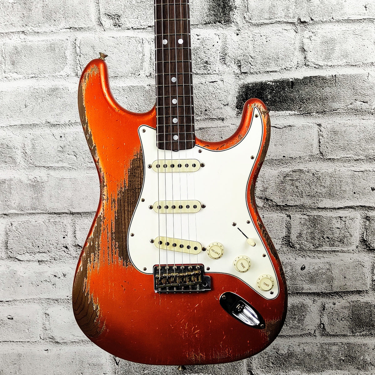 Fender Custom Shop Master-Built Greg Fessler '65 Stratocaster Heavy Relic - Faded Candy Tangerineo