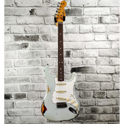 Fender Custom Shop LIMITED EDITION ’65  STRAT HEAVY RELIC FROM SUMMER 2019 EVENT - Faded Sonic Blue over 3-Tone Sunburst