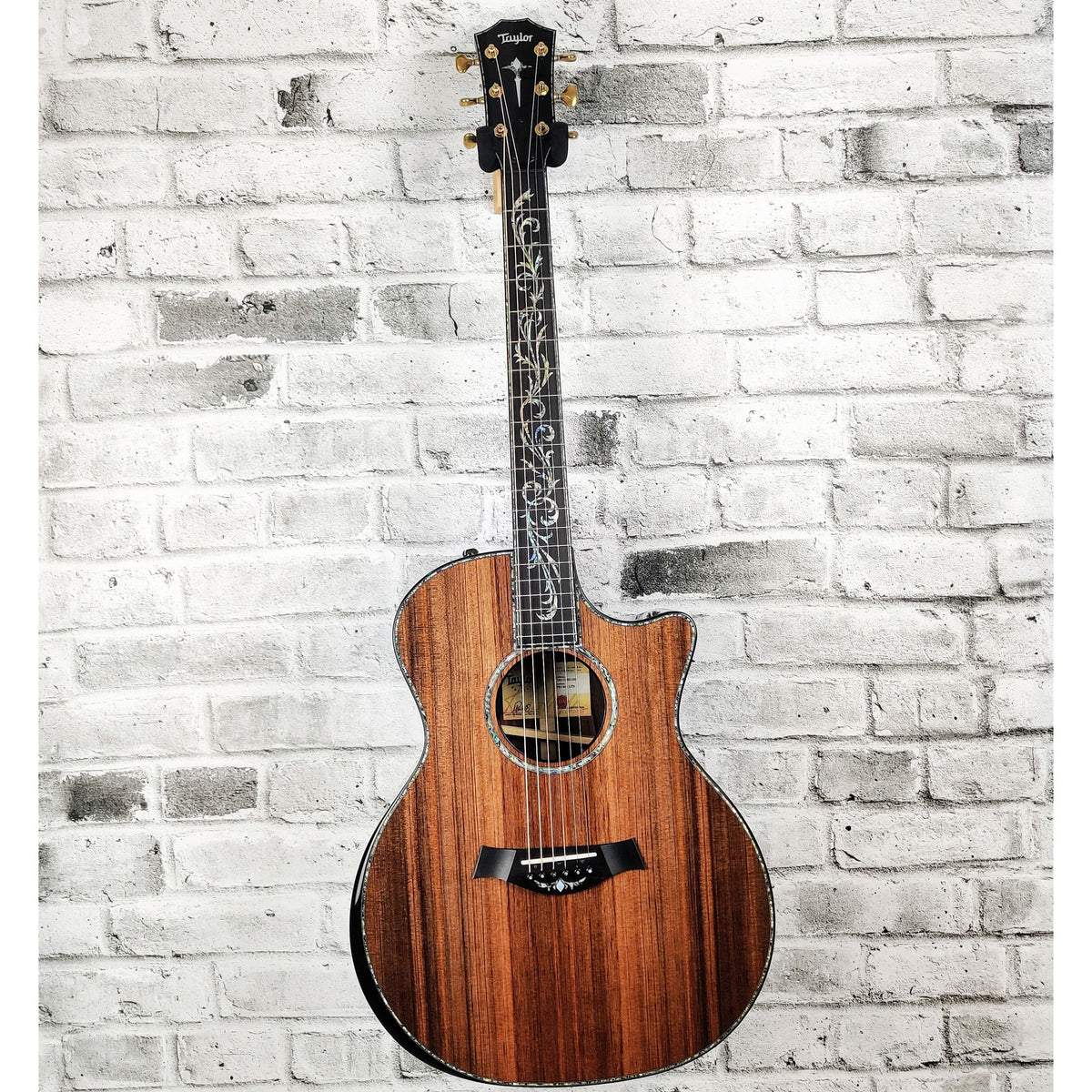 Taylor PS14ce LTD Acoustic Guitar - Sinker Redwood with Shaded Edgeburst Macassar Ebony