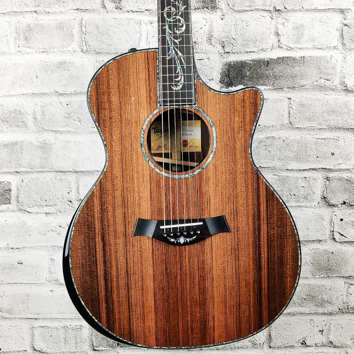 Taylor PS14ce LTD Acoustic Guitar - Sinker Redwood with Shaded Edgeburst Macassar Ebony