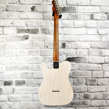 Fender Custom Shop S20 1955 Limited Edition Telecaster Journeyman Relic, Roasted Flame Maple Fingerboard – Aged White Blonde