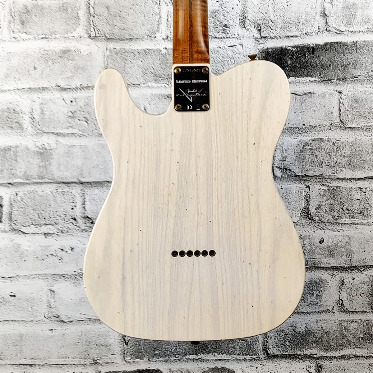 Fender Custom Shop S20 1955 Limited Edition Telecaster Journeyman Relic, Roasted Flame Maple Fingerboard – Aged White Blonde