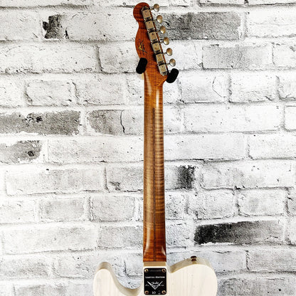 Fender Custom Shop S20 1955 Limited Edition Telecaster Journeyman Relic, Roasted Flame Maple Fingerboard – Aged White Blonde