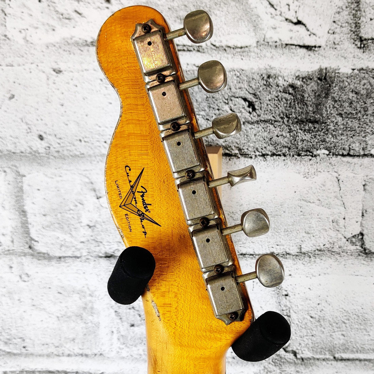 Fender Custom Shop 1959 Tele Custom Super Heavy Relic - Aged Olympic White Over 3-Color Sunburst