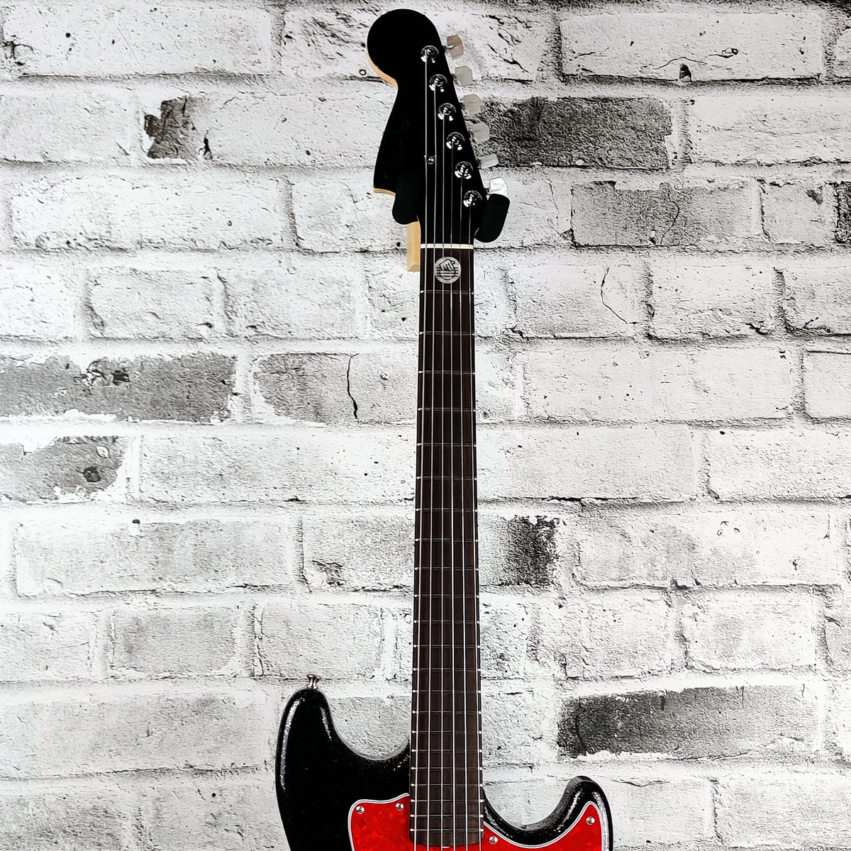 Fender Custom Shop Fender Play Foundation MusicMaster NOS Masterbuilt, One Of A Kind, by Jason Smith - Black with Red & Silver Sparkle
