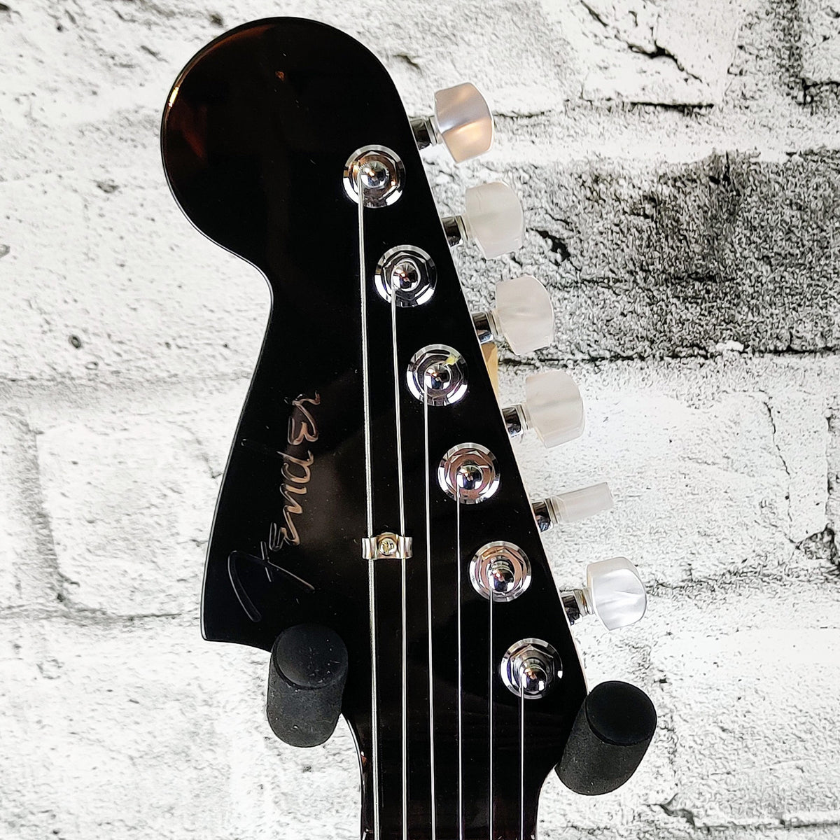 Fender Custom Shop Fender Play Foundation MusicMaster NOS Masterbuilt, One Of A Kind, by Jason Smith - Black with Red & Silver Sparkle