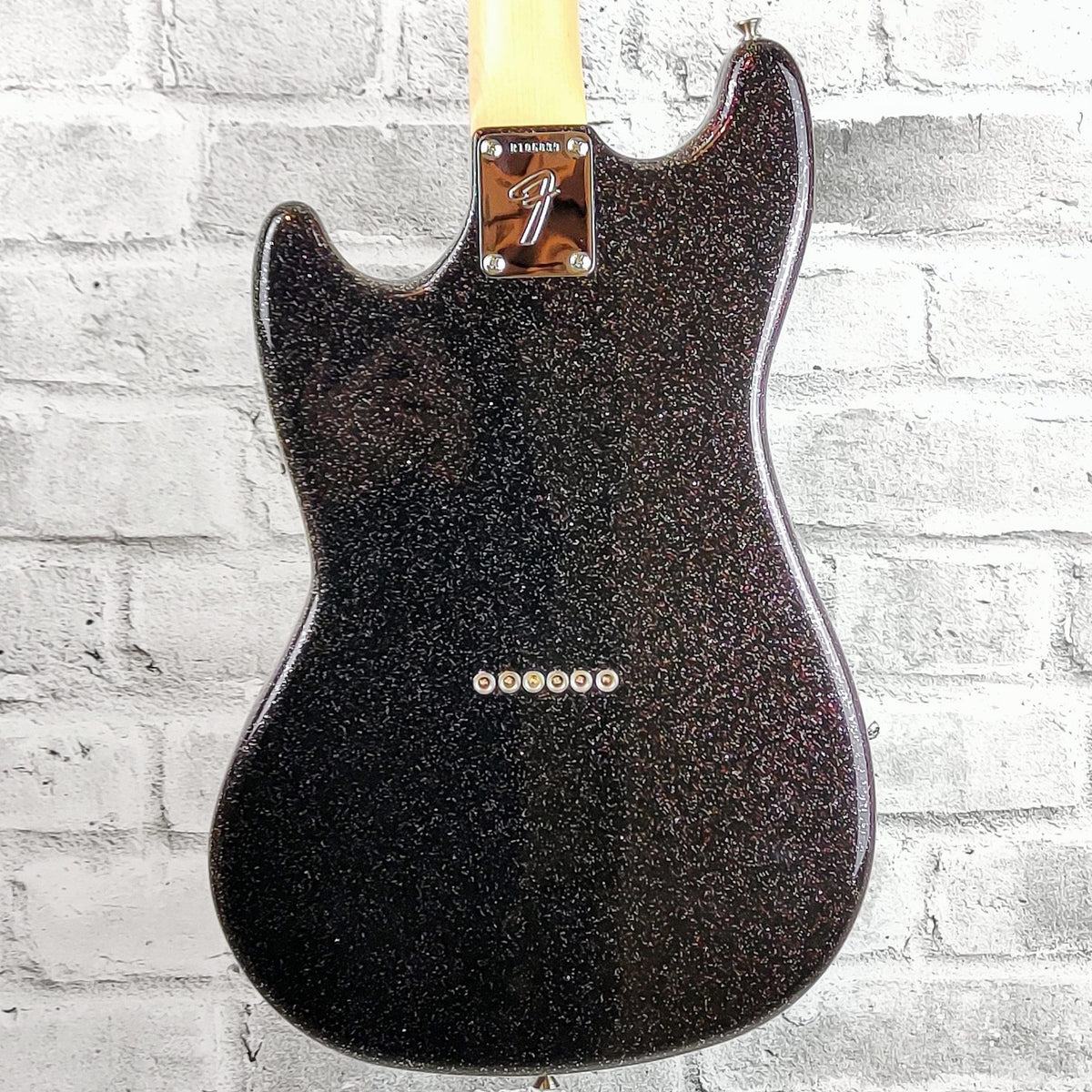 Fender Custom Shop Fender Play Foundation MusicMaster NOS Masterbuilt, One Of A Kind, by Jason Smith - Black with Red & Silver Sparkle