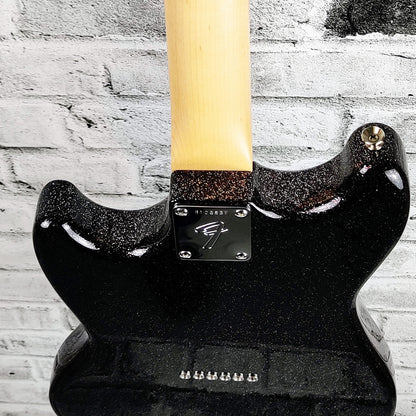 Fender Custom Shop Fender Play Foundation MusicMaster NOS Masterbuilt, One Of A Kind, by Jason Smith - Black with Red & Silver Sparkle
