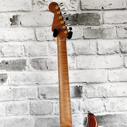 Charvel Prestige Custom Shop, Master Built, One Of A Kind,  Flamed Ash San Dimas San Dimas HS Electric Guitar - Trans Green Gloss