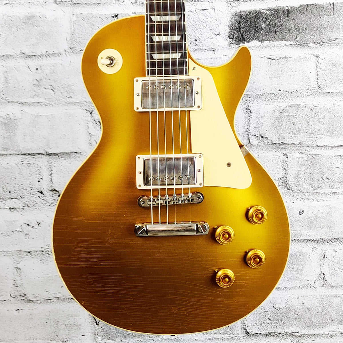 Gibson Custom Shop 1957 Les Paul Goldtop Darkback Light Aged - Double Gold with Dark Back