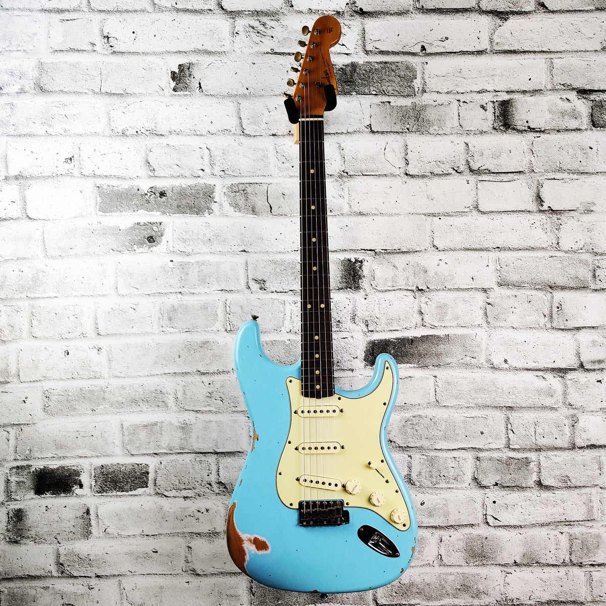 Fender Custom Shop Limited Edition 1963 Stratocaster Heavy Relic, Faded Aged Daphne Blue